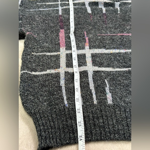 Vintage Kennington 80’s Sweater Made in Italy Wool Blend Abstract Pattern size L - Picture 7 of 8